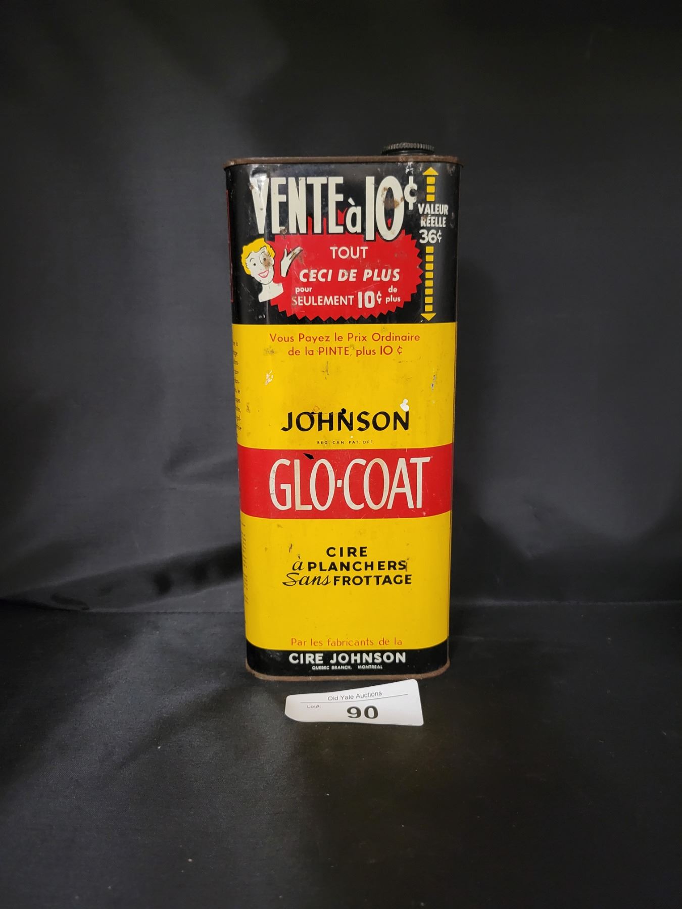 LARGE VINTAGE JOHNSON'S GLOCOAT WAX CAN