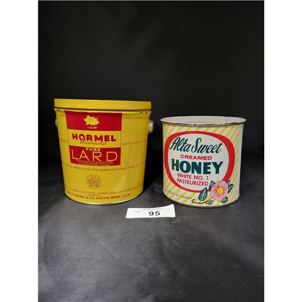 TWO VINTAGE CANS