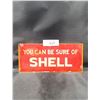 Image 1 : VINTAGE GLASS SHELL GAS PUMP PLATE
