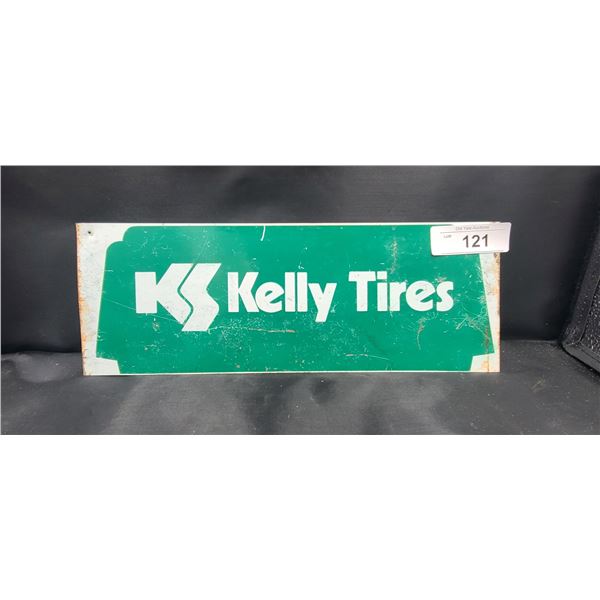 VINTAGE KELLY TIRES TIN TACKER SIGN