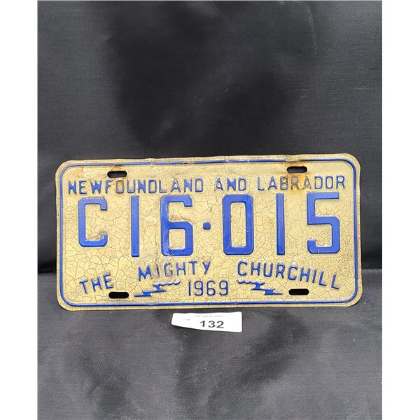 1969 NEWFOUNDLAND & LABRADOR LICENSE PLATE
