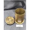Image 2 : VINTAGE TRENCH ART LIDDED BRASS SHELL