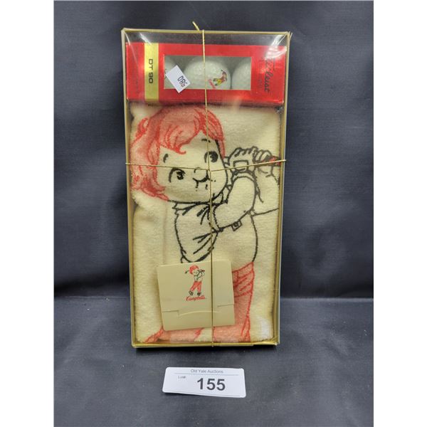 CAMPBELL'S SOUP GOLF BALLS & TOWEL-UNOPENED