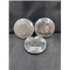 Image 1 : THREE VINTAGE VOLKSWAGEN HUBCAPS