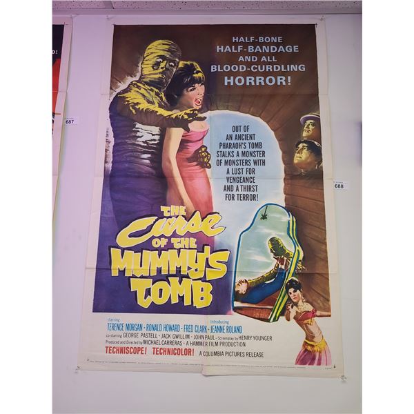 ORIGINAL 1964 "CURSE OF THE MUMMY'S TOMB" LARGE MOVIE POSTER