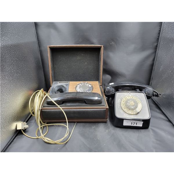 TWO VINTAGE TELEPHONES