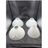 Image 1 : FOUR VINTAGE MILK GLASS LIGHT SHADES