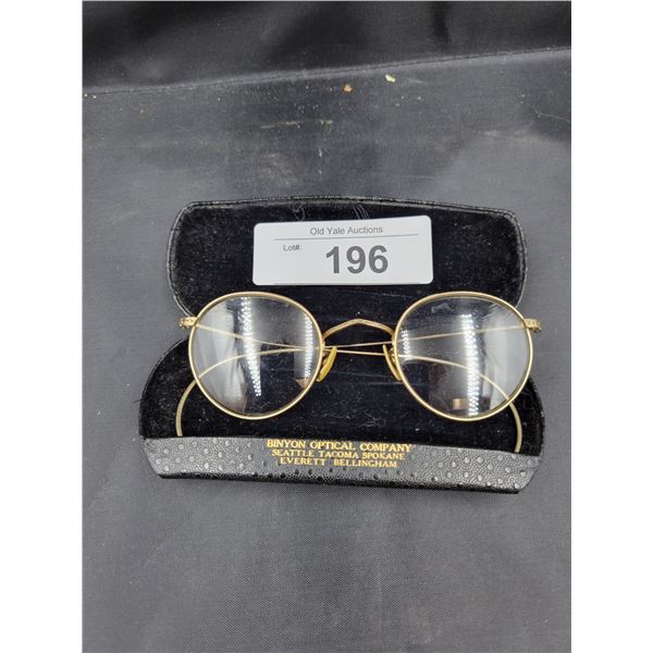 ANTIQUE 12K GF EYE GLASSES IN CASE