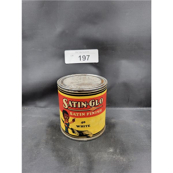 VINTAGE SATIN-GLO PAINT CAN W/PAPER LABEL, VANCOUVER, BC