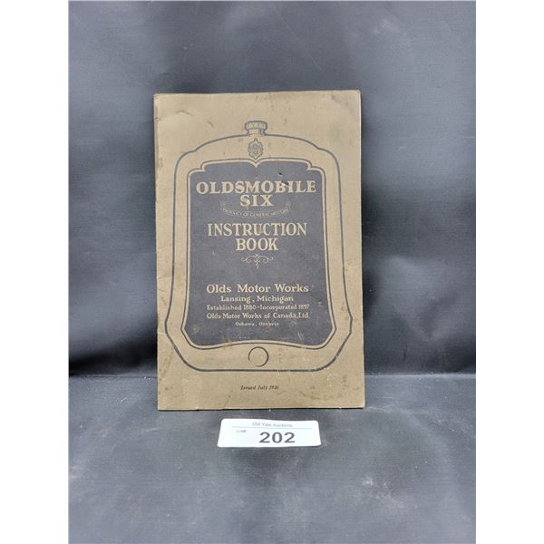 1926 OLDSMOBILE INSTRUCTION CAR MANUAL