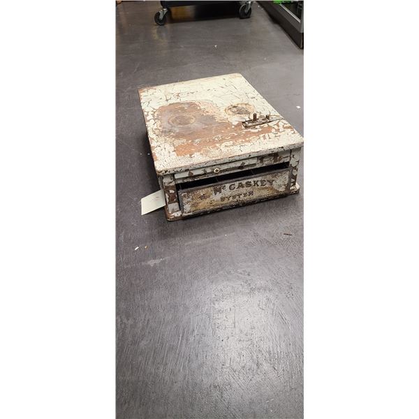 ANTIQUE MCCASKEY SYSTEM WOODEN BASE FOR CASH REGISTER