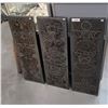 Image 1 : THREE METAL/WOOD DECORATIVE PANELS