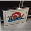Image 1 : FRAMED SIGNED LTD EDITION NATIVE PRINT "LOON" SIGNED ROBERT E. SEBASTIAN