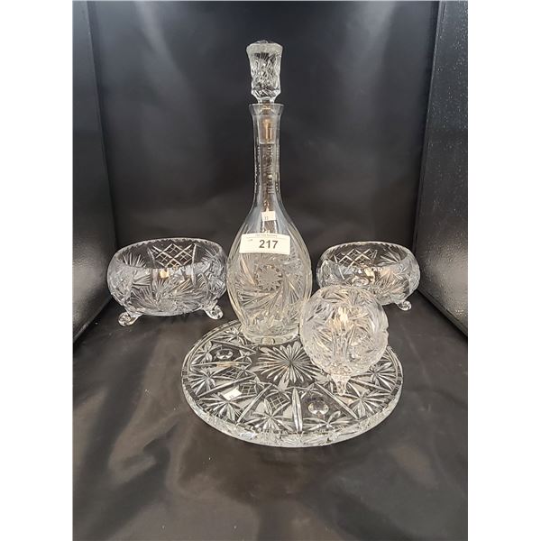 FIVE PIECES PINWHEEL CRYSTAL