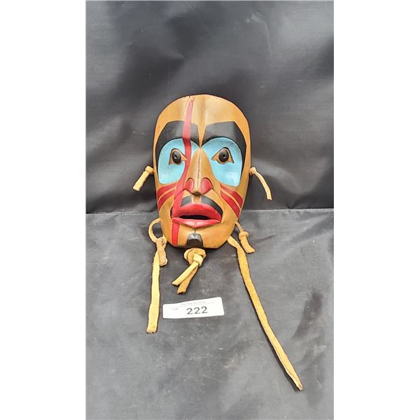 WEST COAST NATIVE CARVED MASK SIGNED