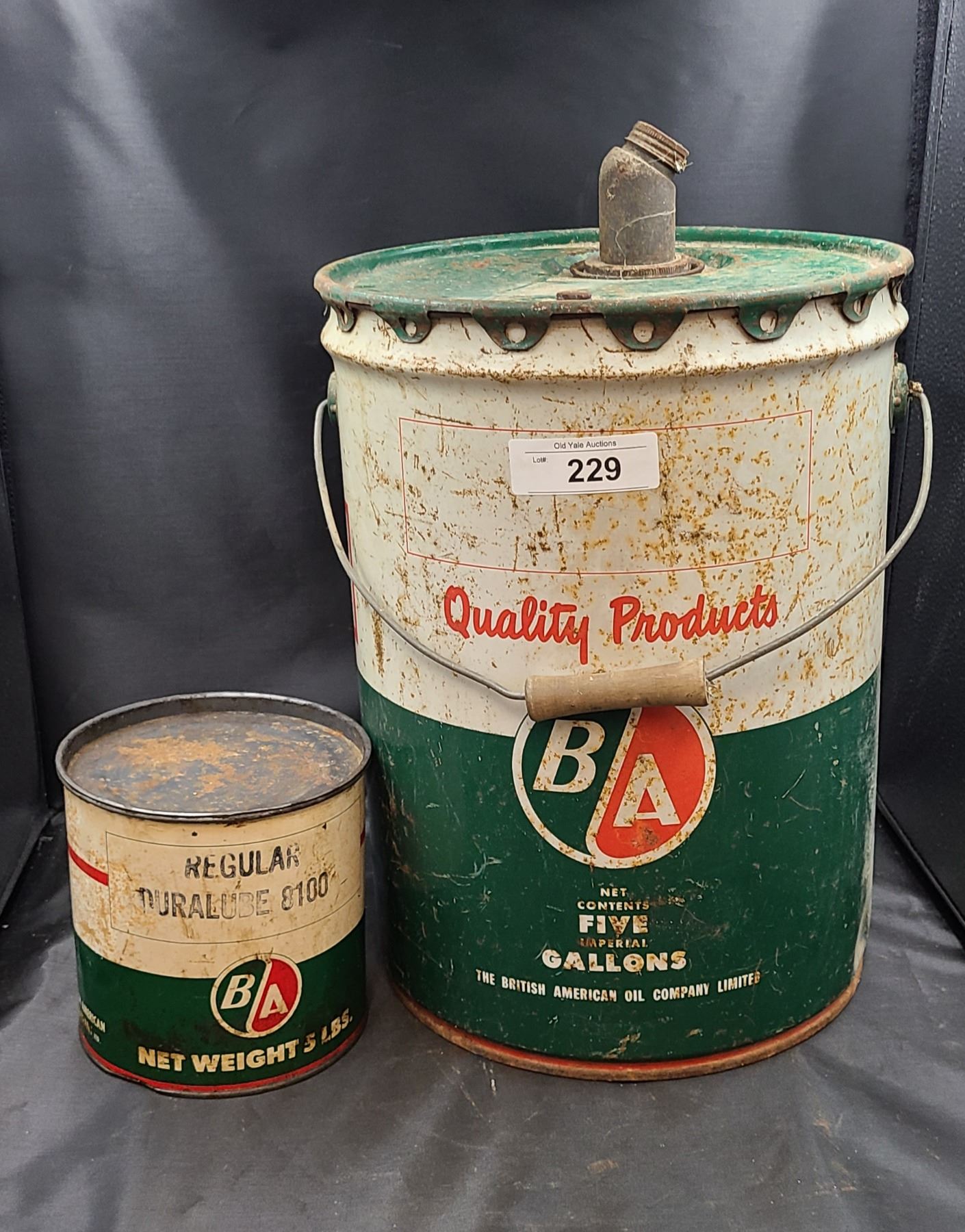 B/A 5GALLON OIL PAIL & 5LB GREASE CAN
