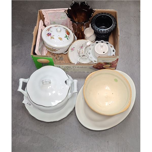 COLLECTION ASSORTED DISHES, ART GLASS ETC, NO SHIPPING