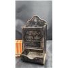 Image 2 : ANTIQUE MATCH HOLDER & VINTAGE LANTERN