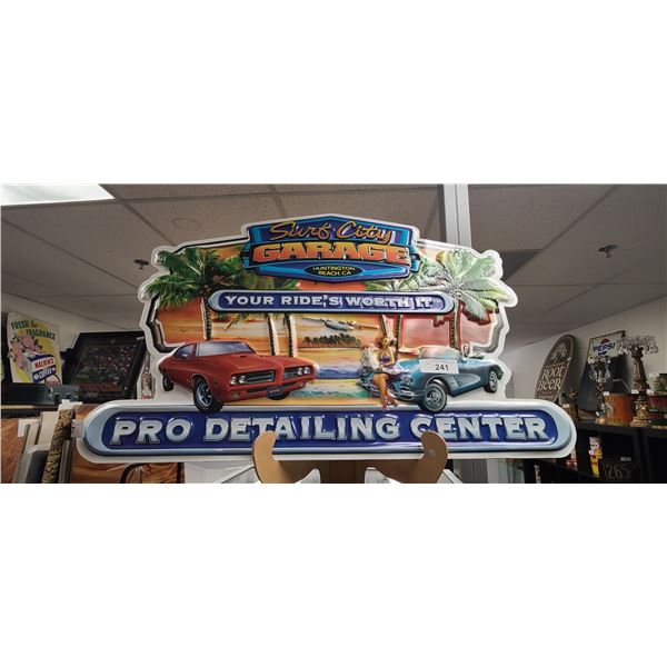 SURF CITY GARAGE PRO-DETAILING CENTRE EMBOSSED SIGN