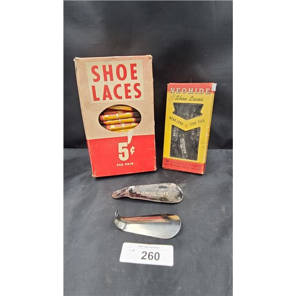 FOUR ANTIQUE/VINTAGE SHOE POLISHING ACCESSORIES