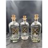 Image 1 : THREE BUMBU EMBOSSED RUM BOTTLES