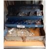 Image 1 : VINTAGE FISHING TACKLE BOX FULL CHANDELIER CRYSTALS