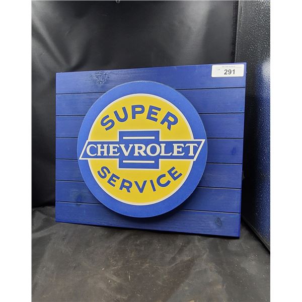 LIGHT UP CHEVROLET SUPER SERVICE SIGN