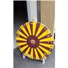 Image 1 : WOODEN GAME OF CHANCE SPINNING WHEEL ON STAND