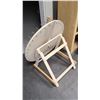 Image 2 : WOODEN GAME OF CHANCE SPINNING WHEEL ON STAND