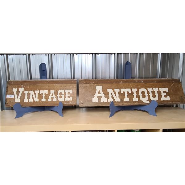 HAND PAINTED ANTIQUE & VINTAGE WOOD SIGNS