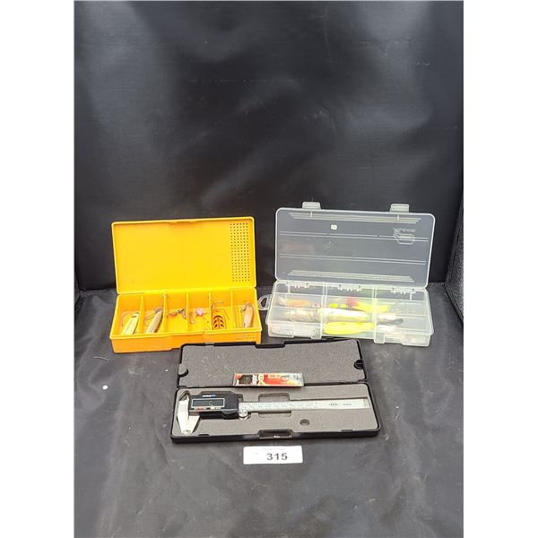 COLLECTION FISHING LURES & DIGITAL CALIPER