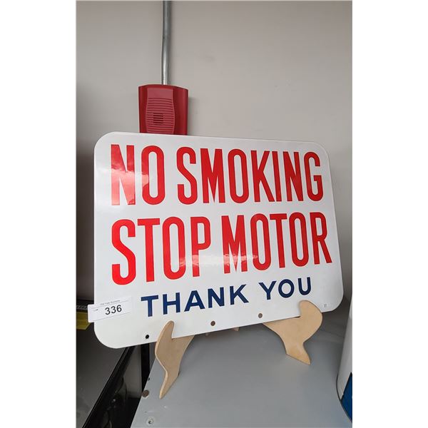 VINTAGE PORCELAIN DOUBLE SIDED GAS STATION SIGN- NEAR MINT