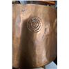 Image 2 : ANTIQUE COPPER POT & WOOD WALL CADDY