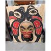 Image 1 : BEAUTIFUL WEST COAST NATIVE CARVED CHIEF & EAGLES MASK, SIGNED