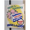 Image 1 : VINTAGE MALKIN'S COFFEE CARDBOARD SIGN