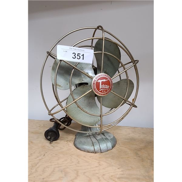 SMALL 1940'S TORCAY ROTOR ELECTRIC CO LTD TORONTO CANADA FAN