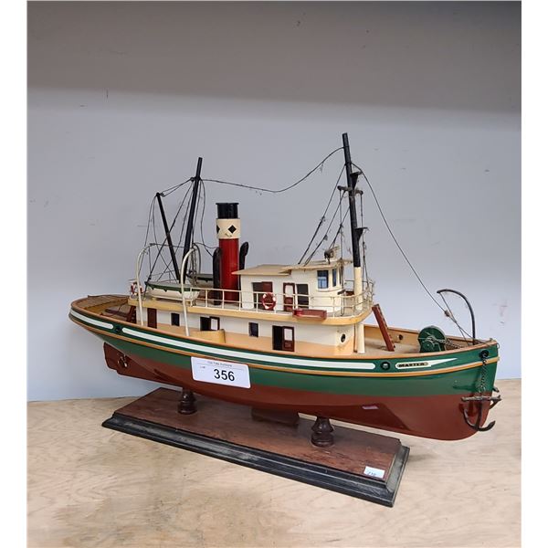 WOODEN TUGBOAT MODEL