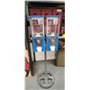 Image 1 : VINTAGE ASTRO DOUBLE GUMBALL MACHINE ON CAST IRON BASE STAND, NO SHIPPING