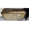 Image 1 : 1940'S TRAVEL TRUNK- HAS ORIGINAL WORLD HOTEL DECALS