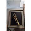 Image 1 : VERY COOL VINTAGE JAZZ TRUMPET WALL DISPLAY