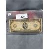 Image 1 : 1914 US LARGE LINCOLN $5 BANK NOTE - CIRCULATED