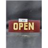 Image 1 : VINTAGE TIN REFLECTIVE OPEN/CLOSED SIGN