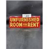Image 1 : VINTAGE REFLECTIVE UNFURNISHED ROOMS FOR RENT TIN SIGN