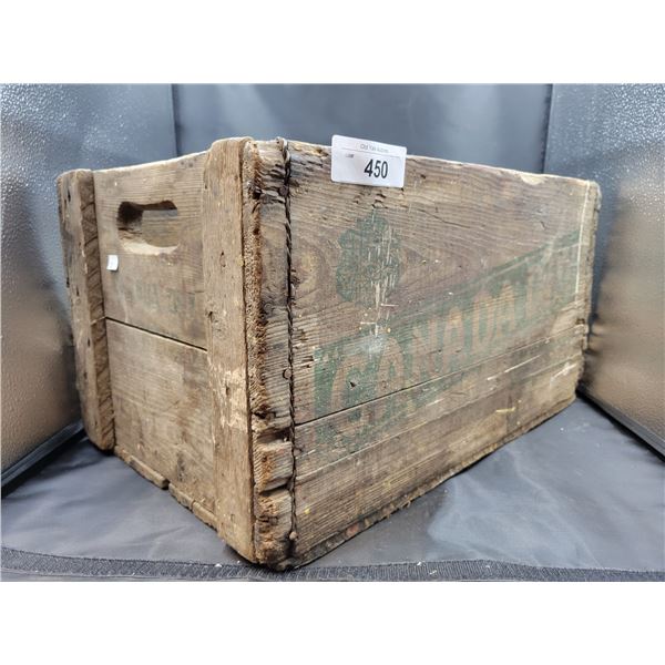 VINTAGE CANADA DRY WOODEN POP CRATE