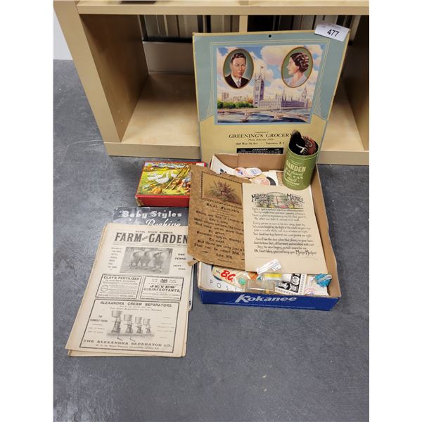 1948 VANCOUVER BC CALENDAR, COLLECTION MAGAZINES, BOOKS ETC
