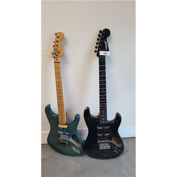 TWO ELECTRIC GUITARS