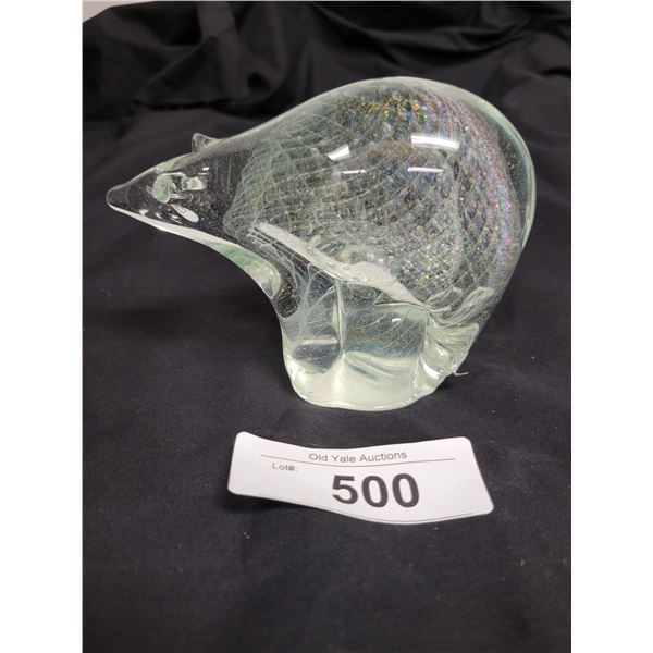 ART VARGAS ART GLASS IRRIDESCENT POLAR BEAR