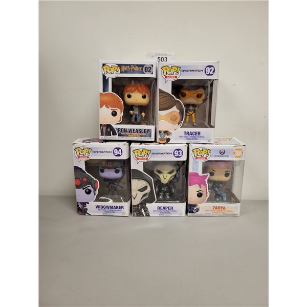 COLLECTION FIVE FUNKO POP FIGURES-UNOPENED