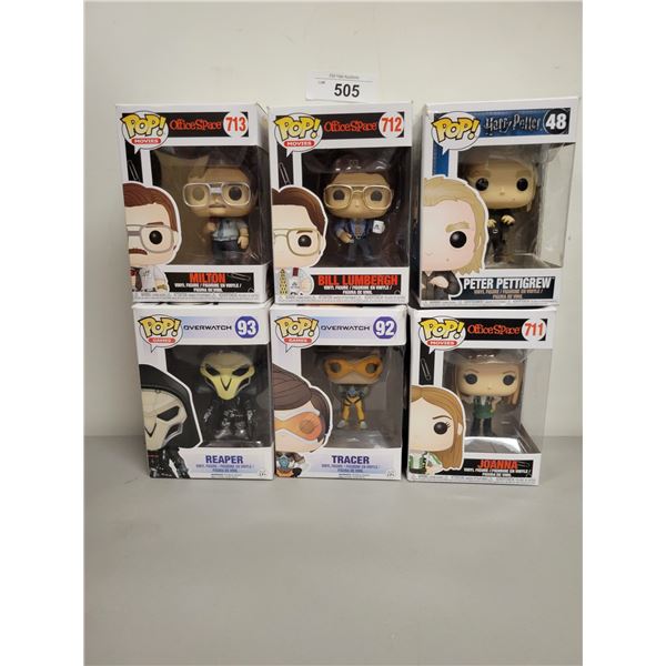 COLLECTION SIX FUNKO POP FIGURES-UNOPENED