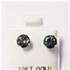 Image 1 : 10K  DEEP SLIGHTLY GREENISH BLUE MOISSANITE(1.5CT) EARRINGS